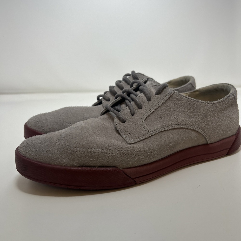 Cole Haan Air Jasper Wingtip Oxford Men's Size 8M Gray Suede Red Sole‎